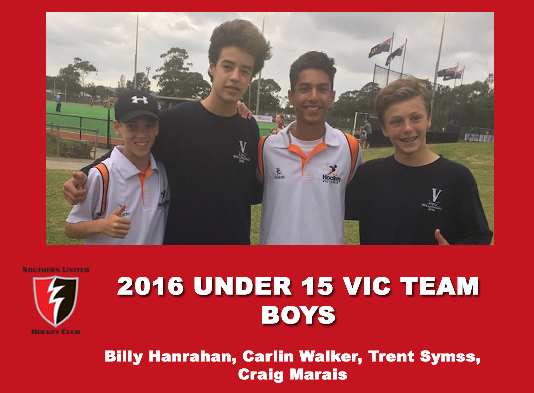 2016 Junior Vic Under 15 boys