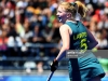 BUENOS AIRES, ARGENTINA - OCTOBER 14: Amy Lawton of Australia celebrduring day 8 of the Buenos Aires Youth Olympics Games ates in the Women's Classification Match 5-6 during day 8 of the Buenos Aires Youth Olympics Games at Youth Olympic Park on October 14, 2018 in Buenos Aires, Argentina. (Photo by Amilcar Orfali/Getty Images)