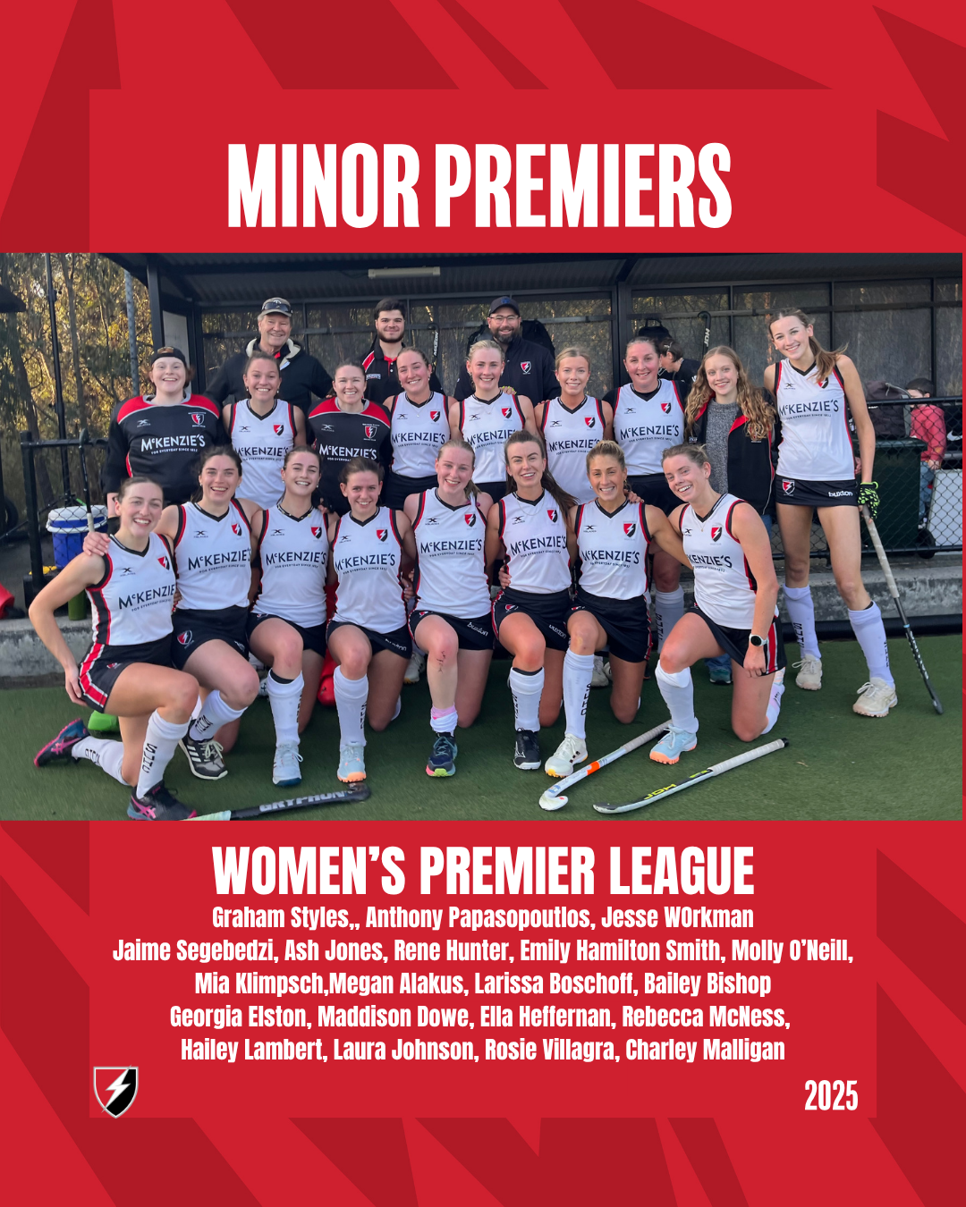 2025 Outdoor Premier League  Women Minor Premiers