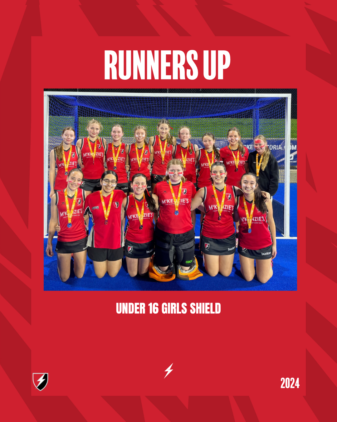2024 Outdoor Junior U16 Girls Shield Runners Up