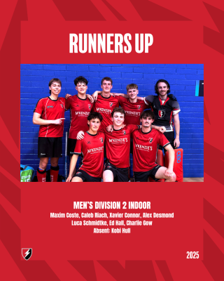 2025 Indoor - Men Division 2 Runners Up