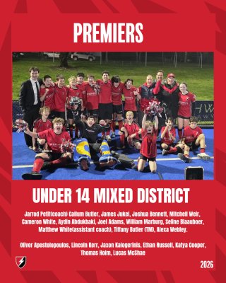 2026 Premierships - 2026 Premiers u14 District