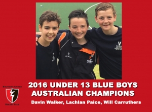 2016 Junior Vic Under 13 blue Boys