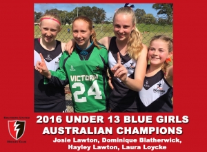 2016 Junior Vic Under 13 girls blue